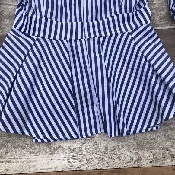 SOLD. Anthropologie Avec Les Filles Ruffle Sleeve Peplum Top - Picture 9 of 11